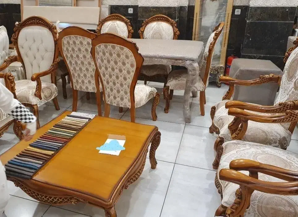 ست مبلمان سلطنتی فرانسوی ۹ نفره و غذاخوری ۶ نفره|مبلمان خانگی و میز عسلی|تهران, شهرک پاسداران|دیوار