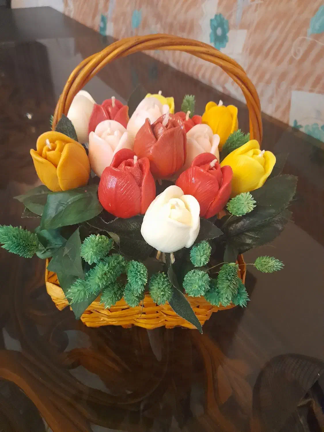 باکس گلهای تزئینی شمعی ماندگار|صنایع دستی و سایر لوازم تزئینی|ری, فیروزآبادی|دیوار