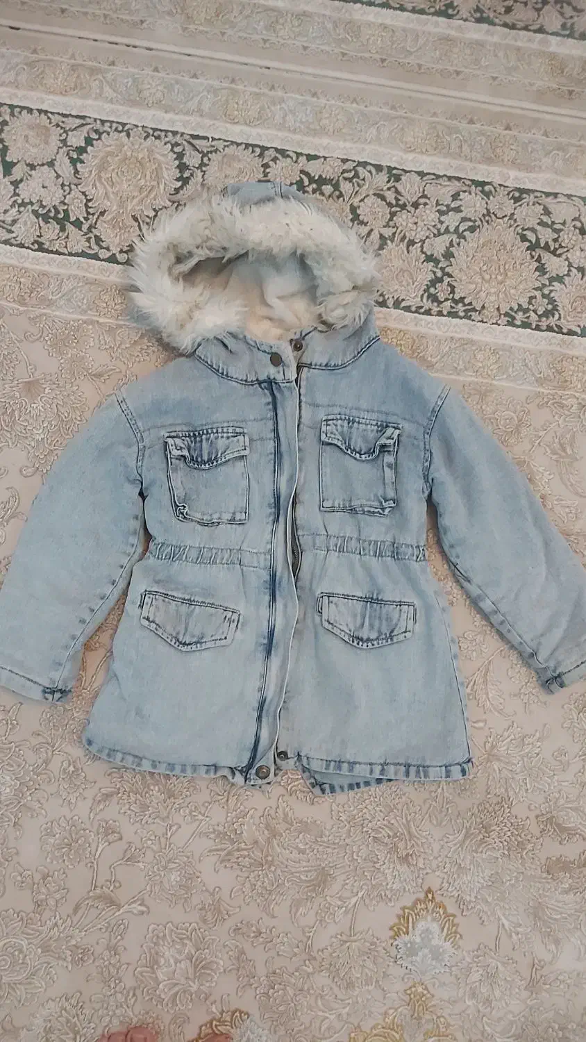 کاپشن دخترانه جین|کفش و لباس بچه|کرمانشاه, |دیوار