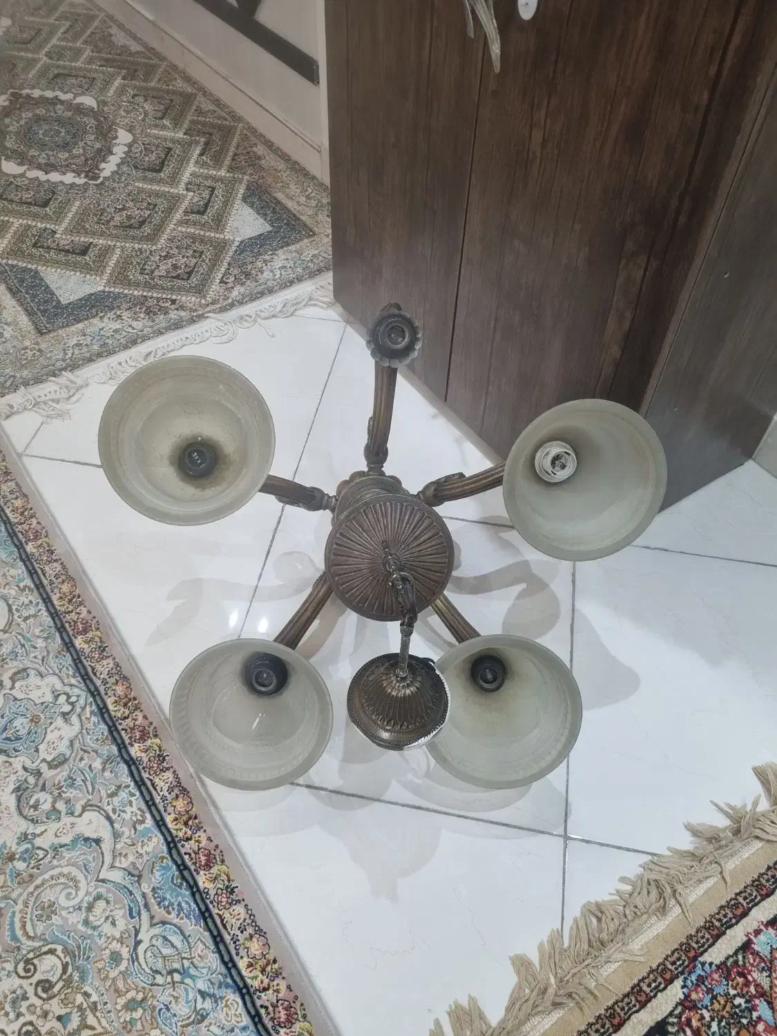فروش لوستر طرح چوب قدیمی|لوستر و چراغ آویز|تهران, شهید رجایی|دیوار