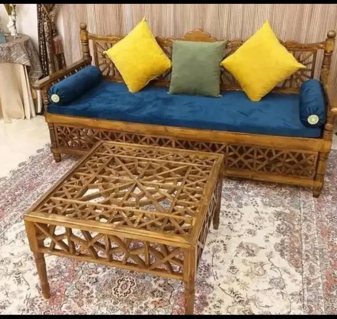 تخت سنتی گره چینی|مبلمان خانگی و میز عسلی|نیشابور, فضل|دیوار