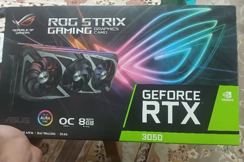 rtx3050ti rog strix rgb ۸gb 3 فن نو|قطعات و لوازم جانبی رایانه|فلاورجان, |دیوار
