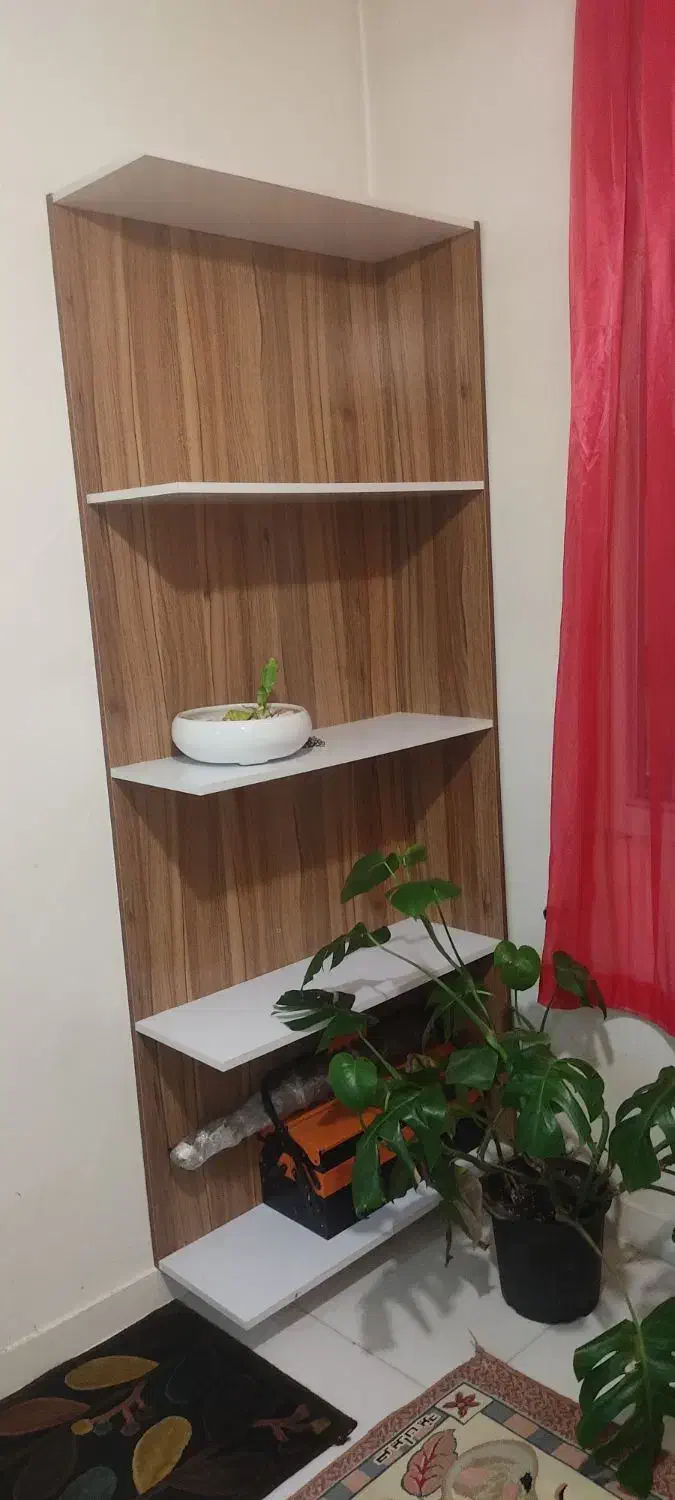 کتاب خانه شلف گلدان قفسه کاربردی|کتابخانه، شلف، قفسه‌های دیواری|قرچک, میرزائی شمالی|دیوار