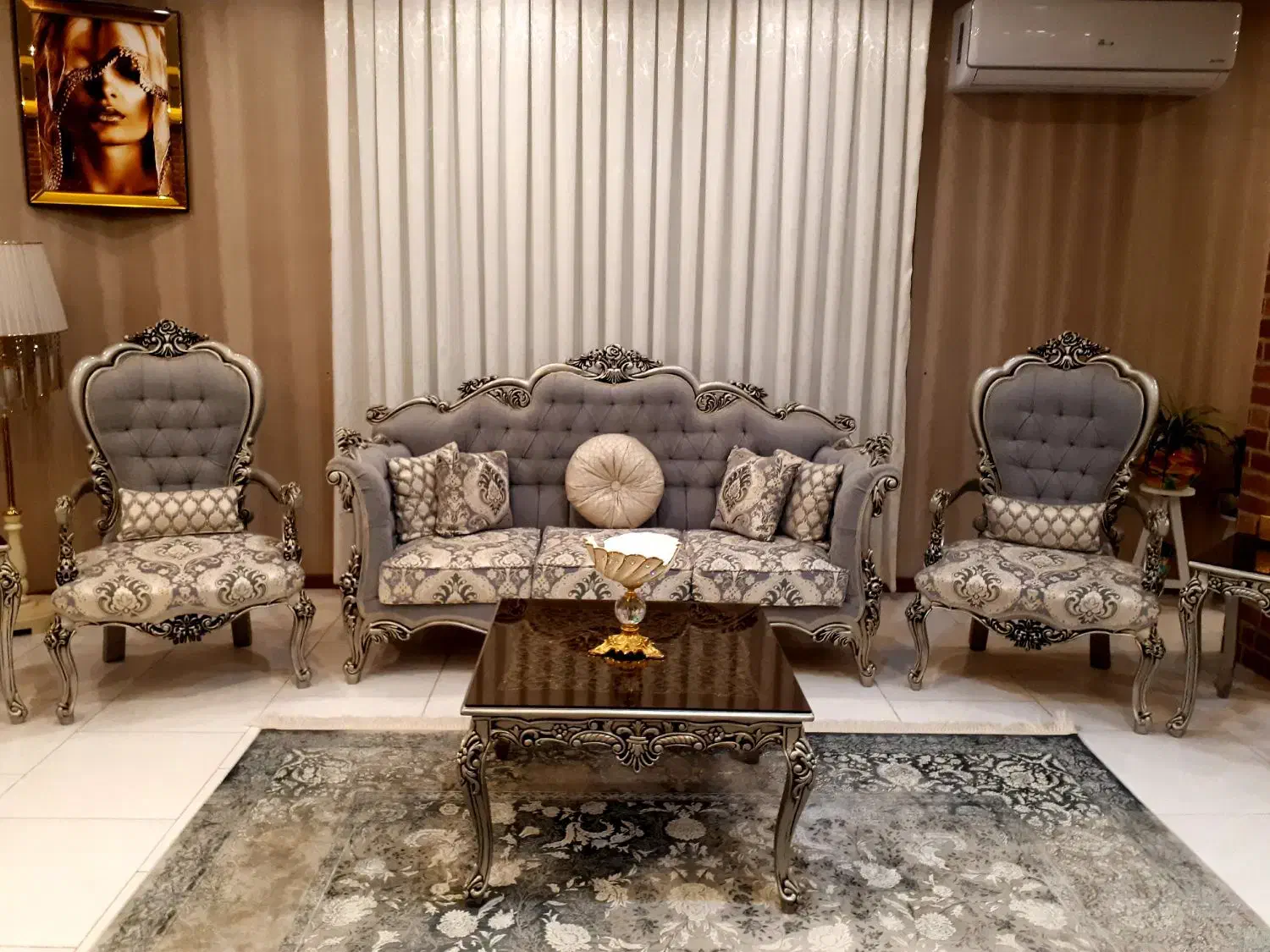 مبل مدل افسون ومیزناهارخوری بسیارزیبا|مبلمان خانگی و میز عسلی|کرج, گلشهر|دیوار