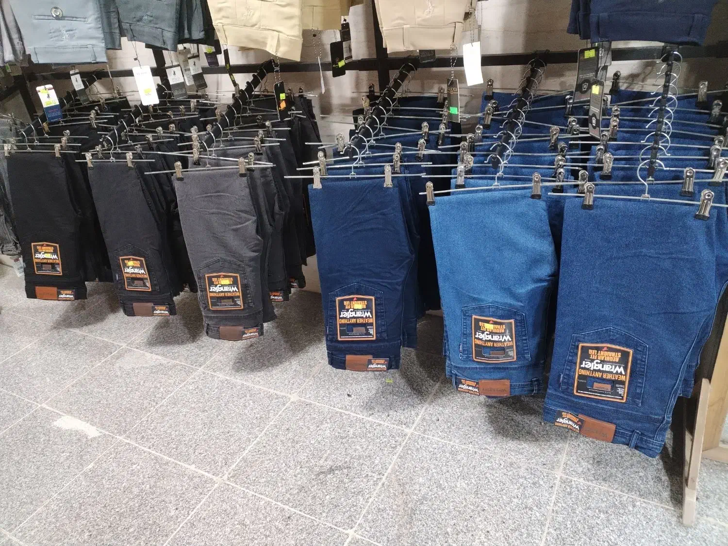 شلوار لی جین راسته مردانه سنگشور آبی و طوسی|لباس|کرمان, |دیوار