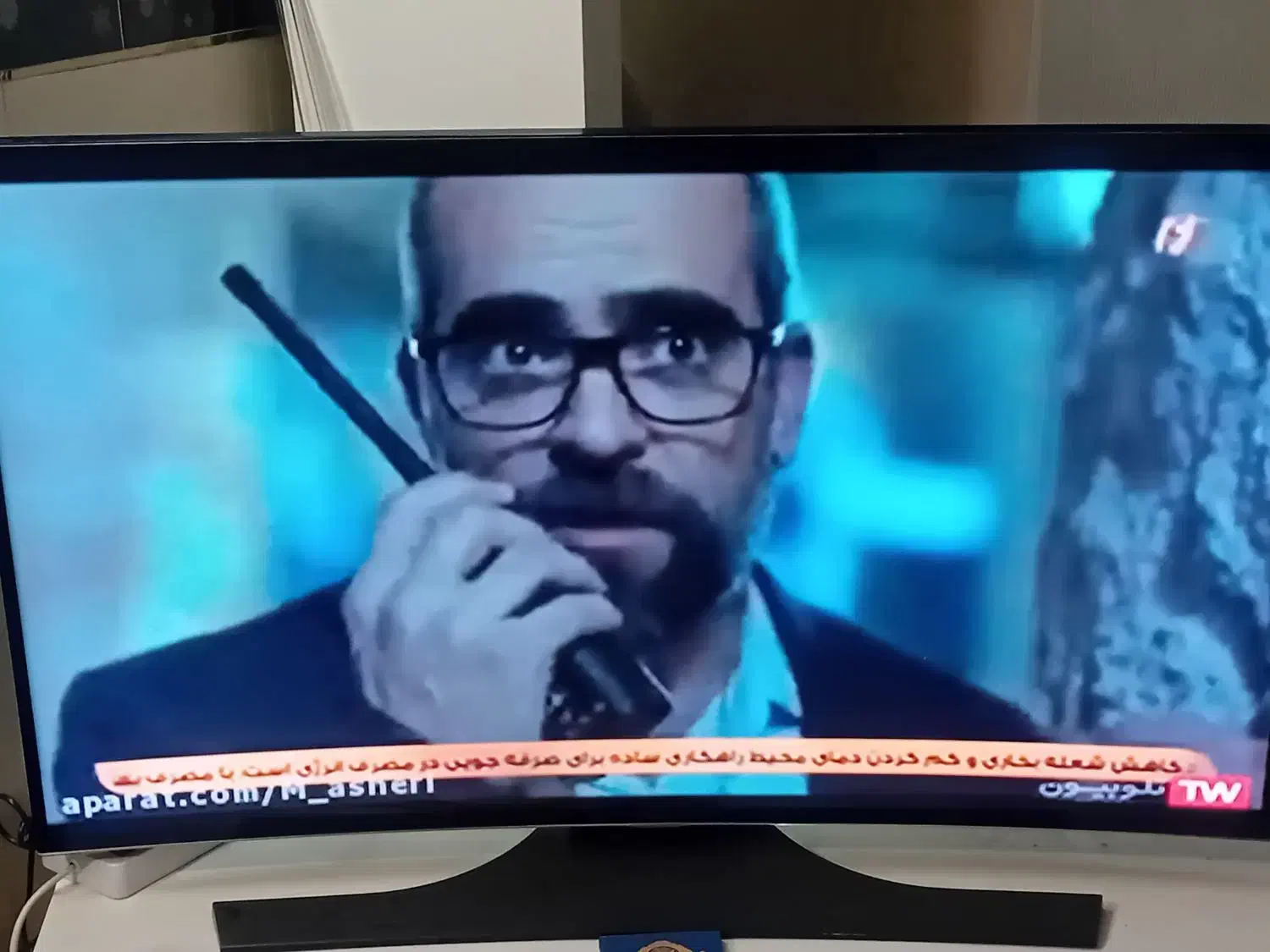 تلویزیون LED 48 منحنی هوشمند سامسونگ کاملا سالم|تلویزیون و پروژکتور|دامغان, |دیوار