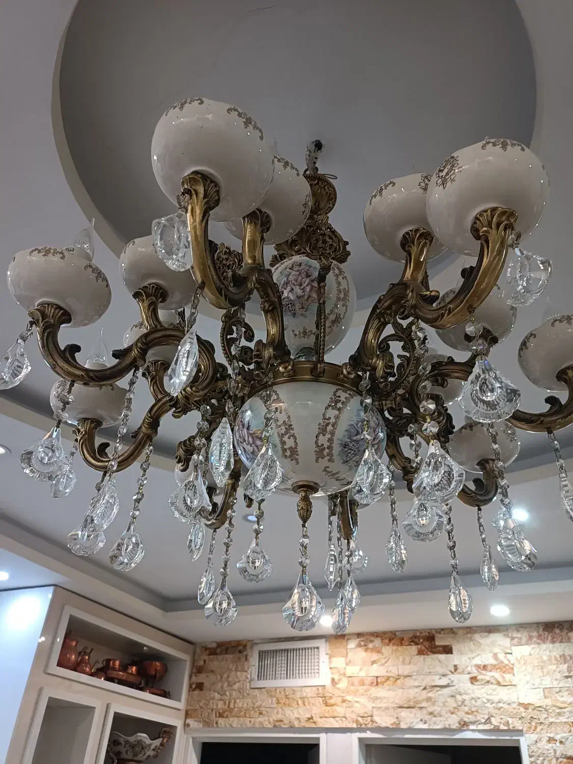 لوستر برنزی|لوستر و چراغ آویز|کرج, شهرک یاس شمالی|دیوار