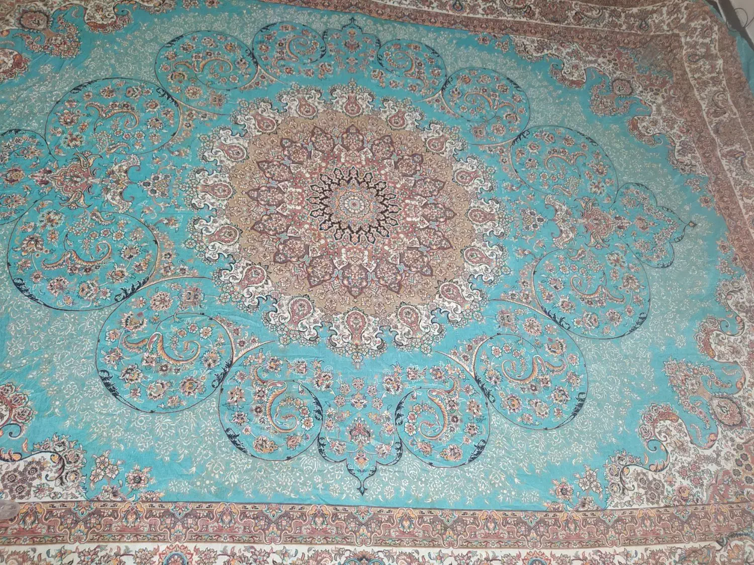 روفرشی 12متری کش دار مخمل فیروزهای|روفرشی|شیراز, بالا کفت|دیوار