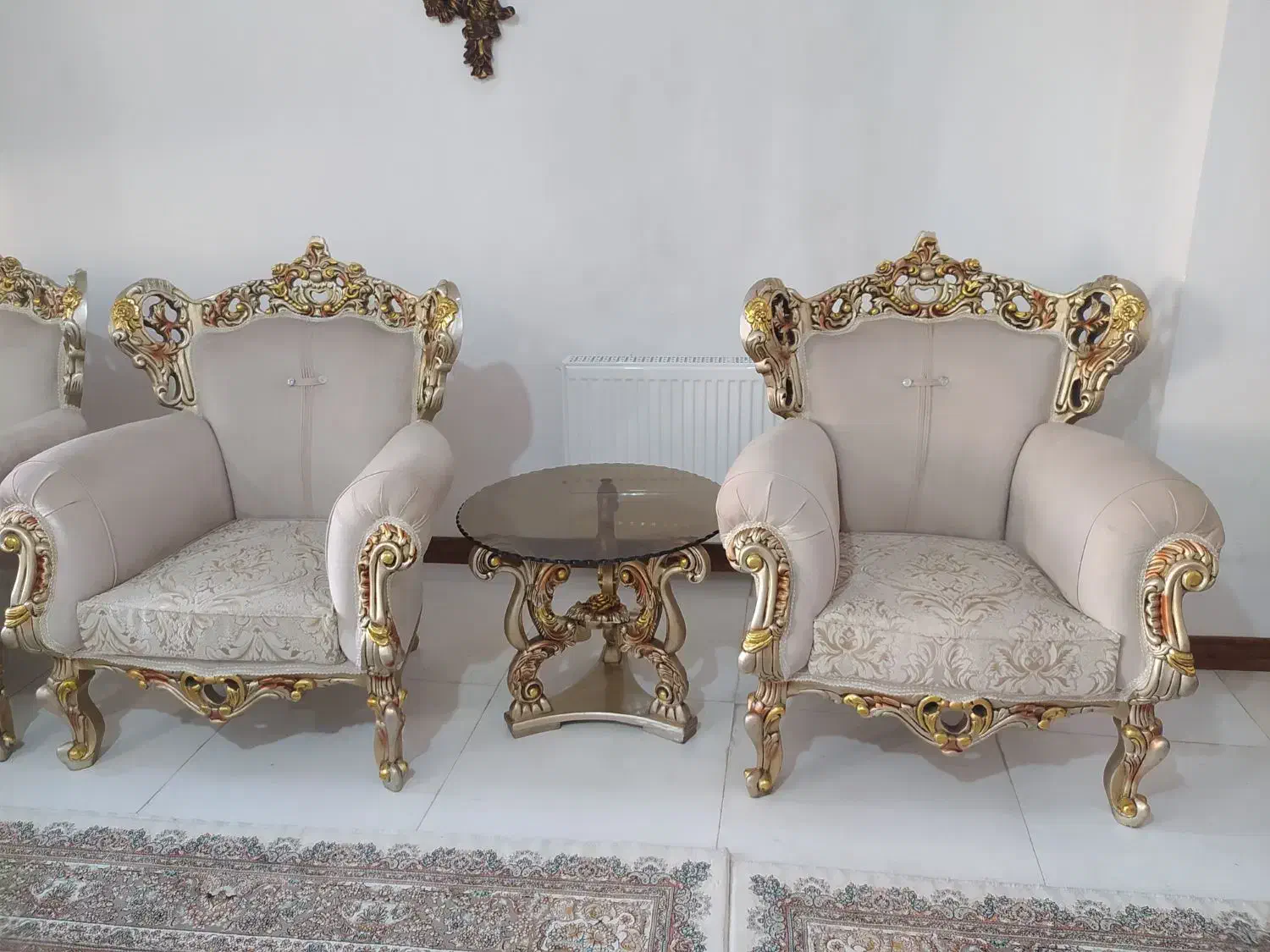 مبلمان سلطنتی منبت کاری|مبلمان خانگی و میز عسلی|اسلامشهر, باغ فیض|دیوار