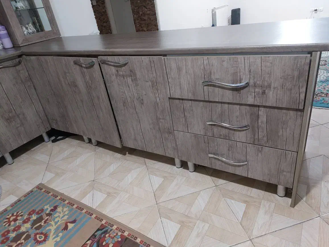 کابینت ام دی اف به همراه گاز و هود و سینک|مصالح و تجهیزات ساختمان|تهران, خزانه|دیوار