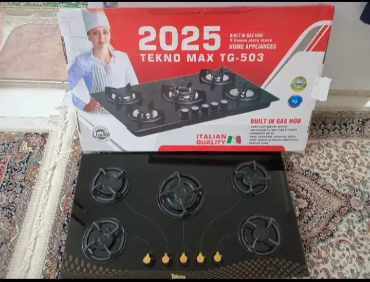 گاز صفحه ای تکنو ۵شعله|اجاق گاز و لوازم برقی پختوپز|فولادشهر, C8|دیوار