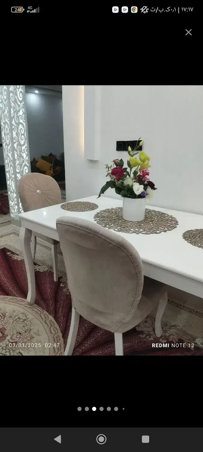 میز غذا خوری 4نفره|میز و صندلی غذاخوری|سوسنگرد, |دیوار