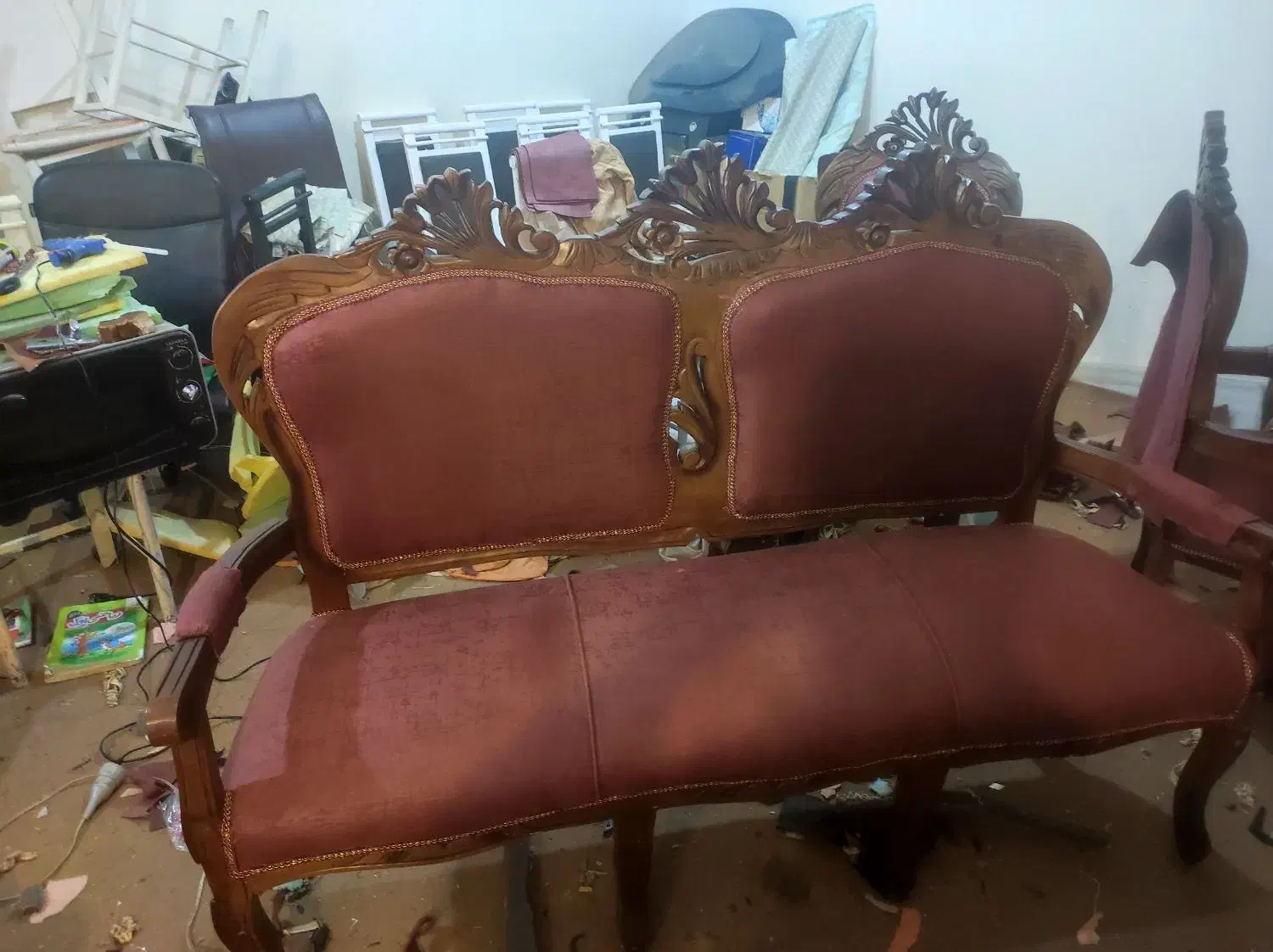 مبل  نه نفره تازه روکوبی شده پارچه نونو سمساری|مبلمان خانگی و میز عسلی|تبریز, |دیوار