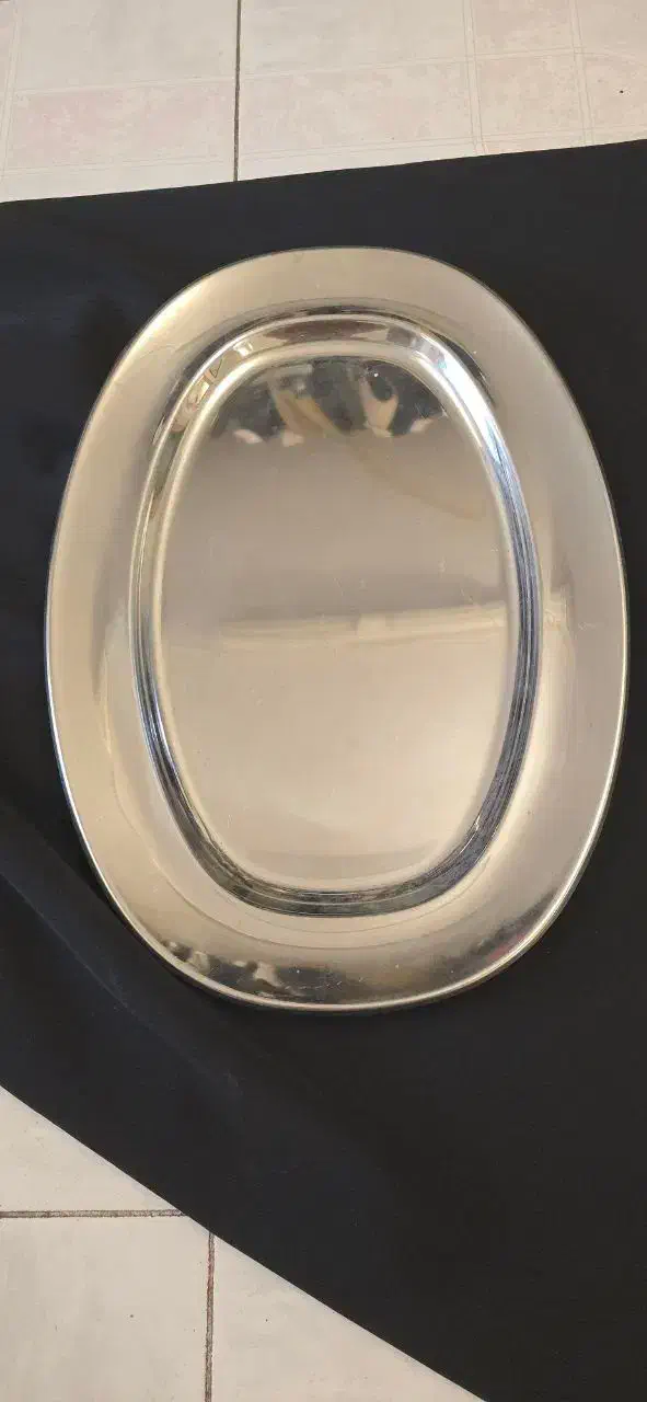 سینی بیضی استیل|ظروف سرو و پذیرایی|اصفهان, جلفا|دیوار