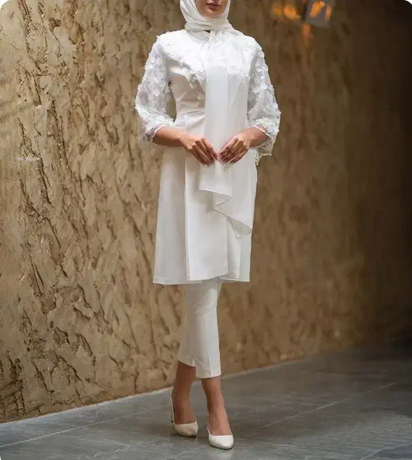 ست مانتو و شال گلدار تولیکا نامزدی 42-46|لباس|دورود, |دیوار