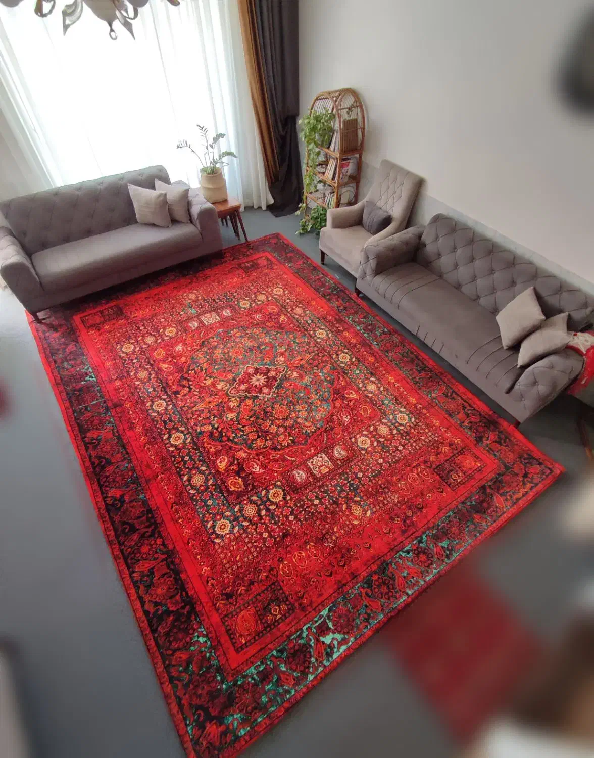 روفرشی کشدار قرمز ضخیم تراکم اعلا|روفرشی|نیشابور, خط کاشمر|دیوار