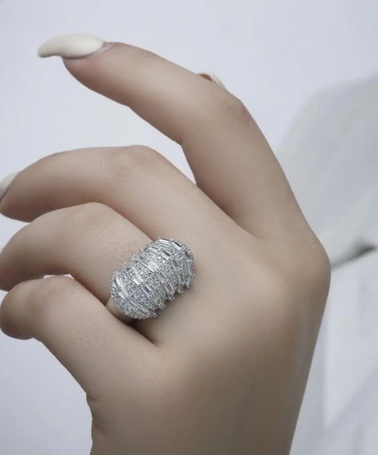 انگشتر جواهر تمام نقره مدل پرنس عین طلا لوکس|بدلیجات|تبریز, |دیوار