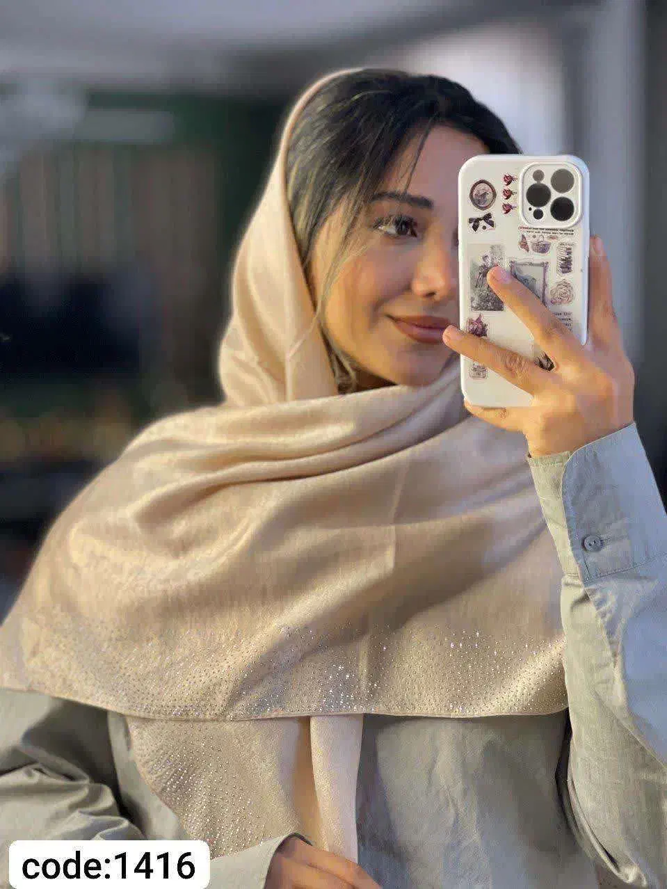 روسری فلورانس حاشیه نگین با 8 رنگ|لباس|لنگرود, |دیوار