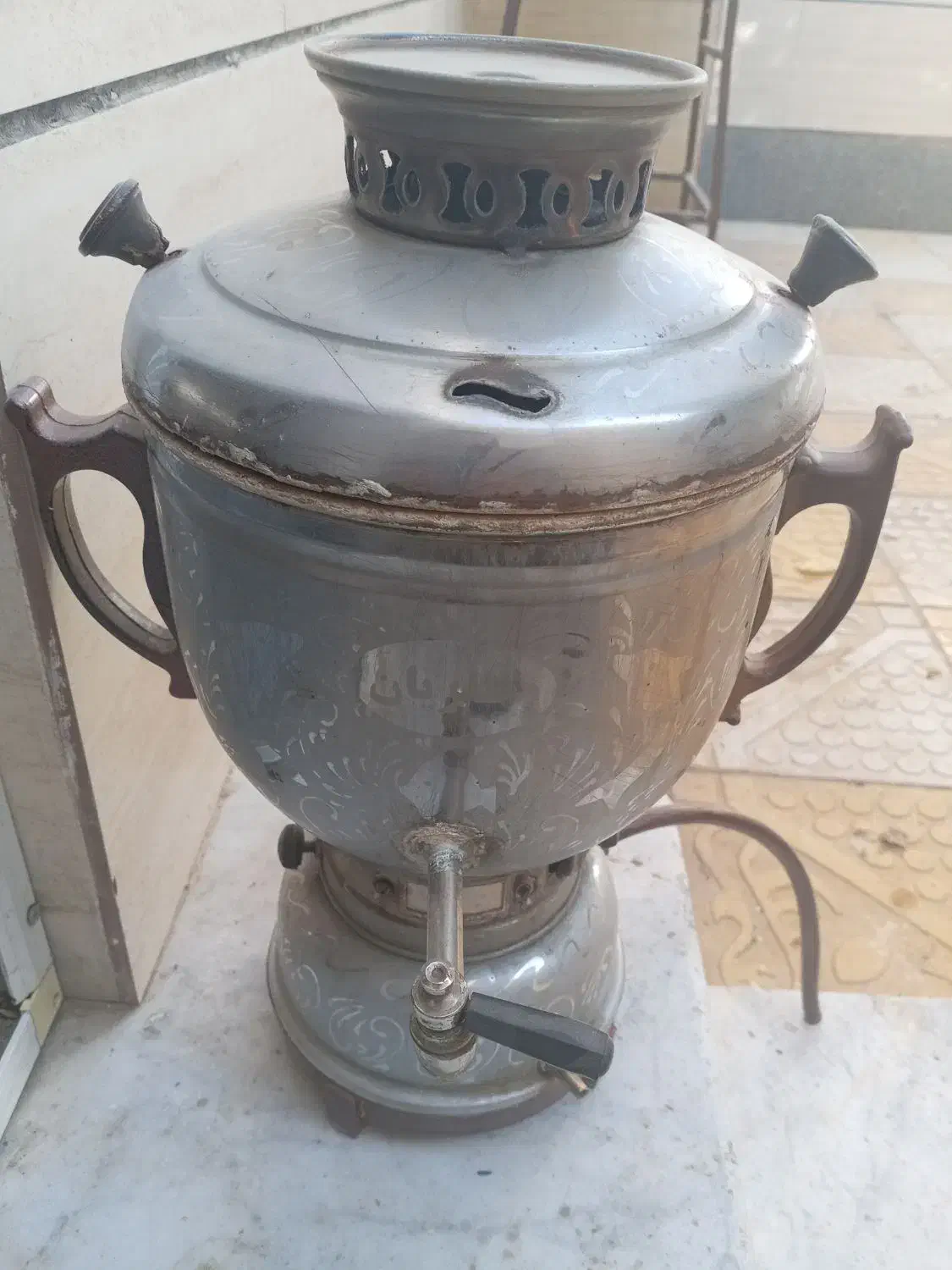 سماور  برنج قدیمی|سماور، چای‌ساز، قهوه‌ساز|قوچان, |دیوار