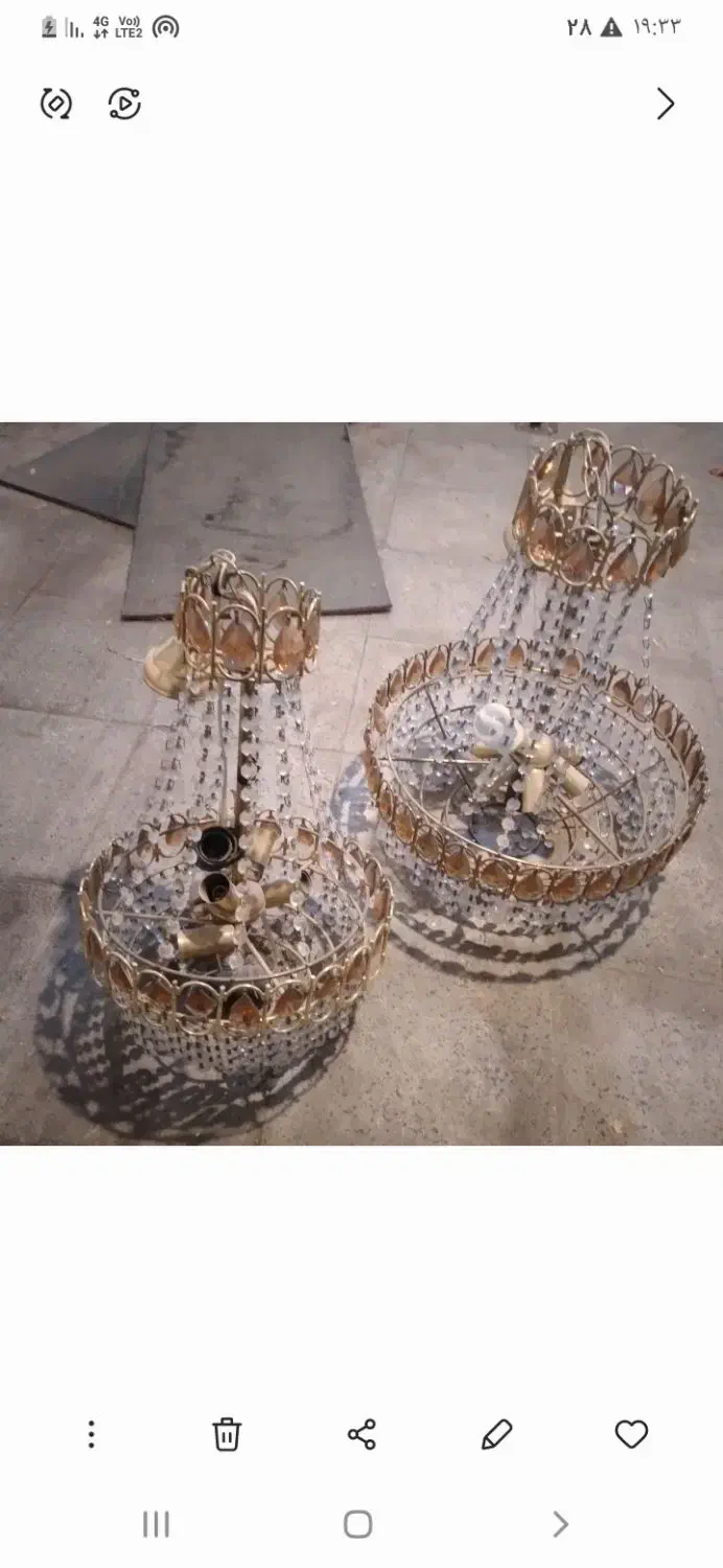 لوستر قدیمی|لوستر و چراغ آویز|ارومیه, |دیوار