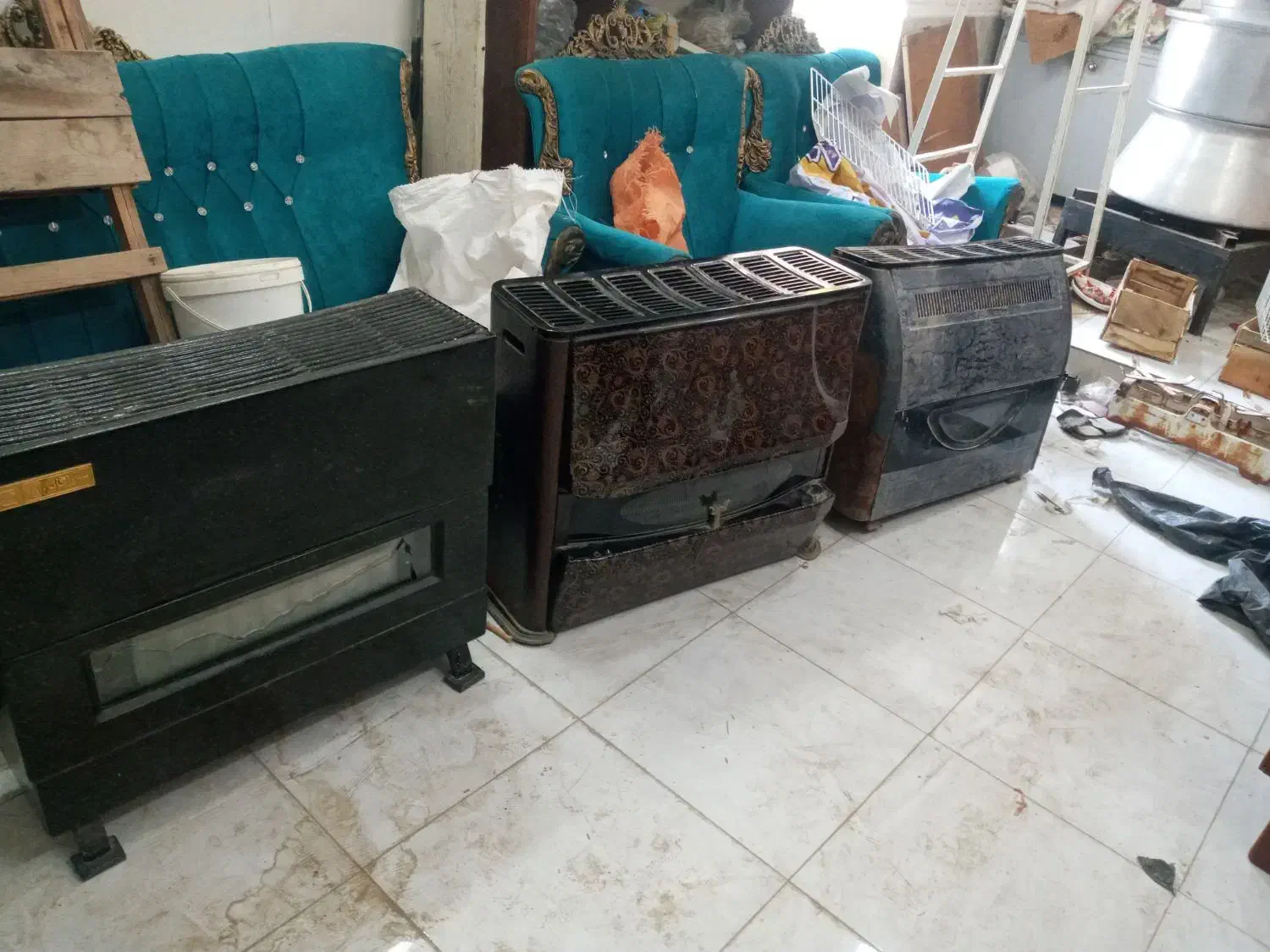 سه عددبخارگازی مُبلی|بخاری، هیتر، شومینه|برازجان, |دیوار