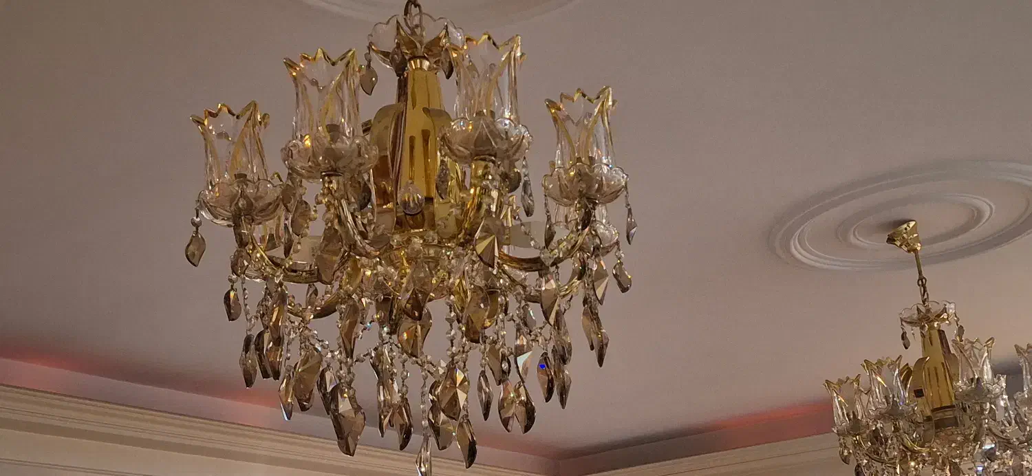 دو عدد لوستر ست همراه با جار (کنارسالنی)|لوستر و چراغ آویز|تهران, نیروی هوایی (پیروزی)|دیوار