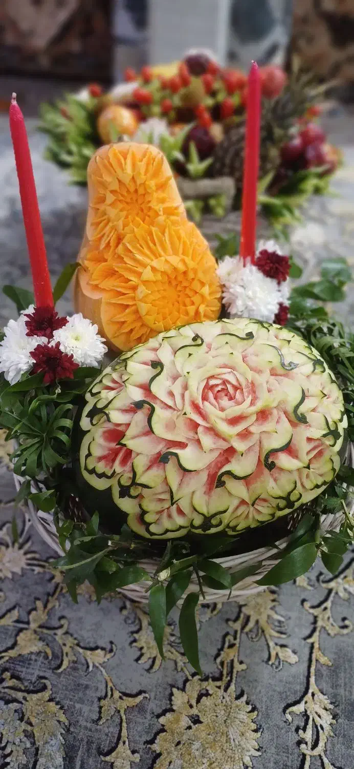 یلدا میوه ارایی عروس|خدمات پذیرایی، مراسم|قم, علی آباد سعدگان|دیوار