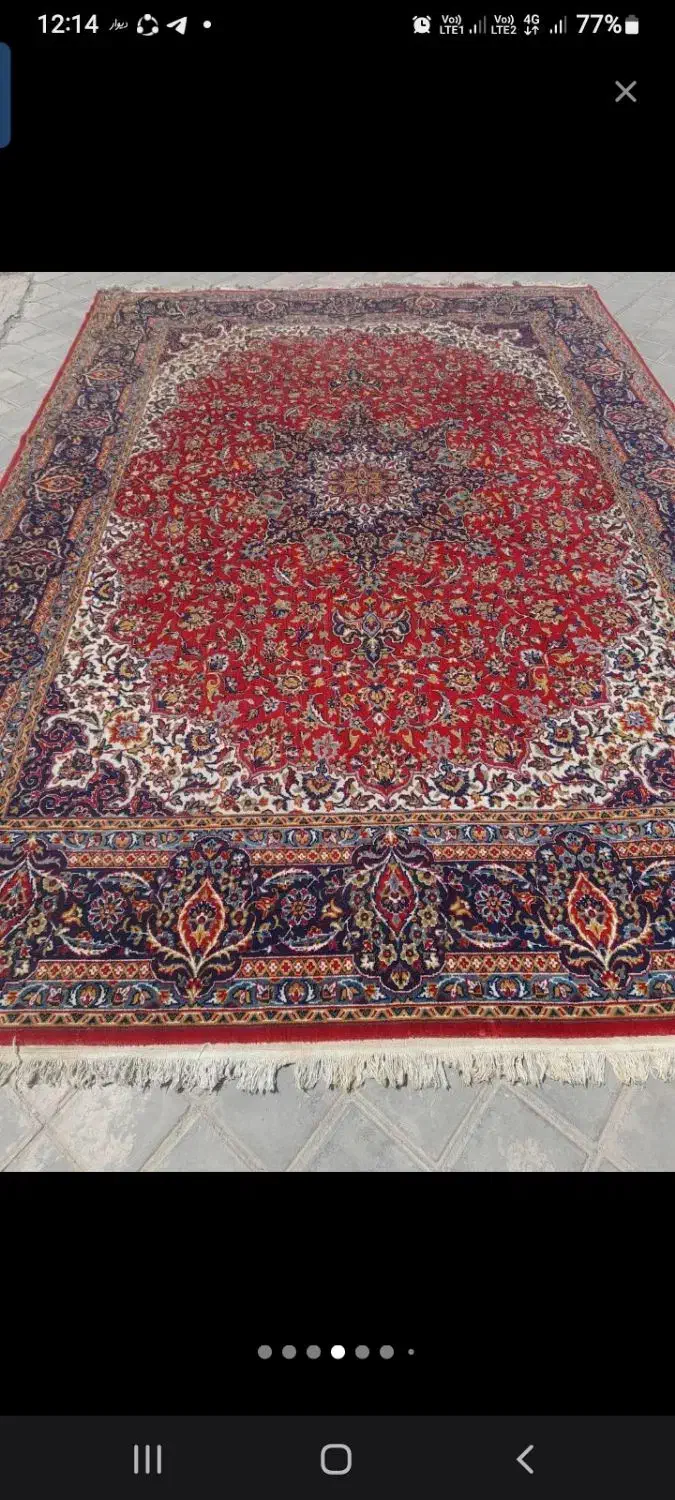 فرش کارکرده /قالی /لاکی و زرشکی|فرش|اصفهان, بهارستان|دیوار