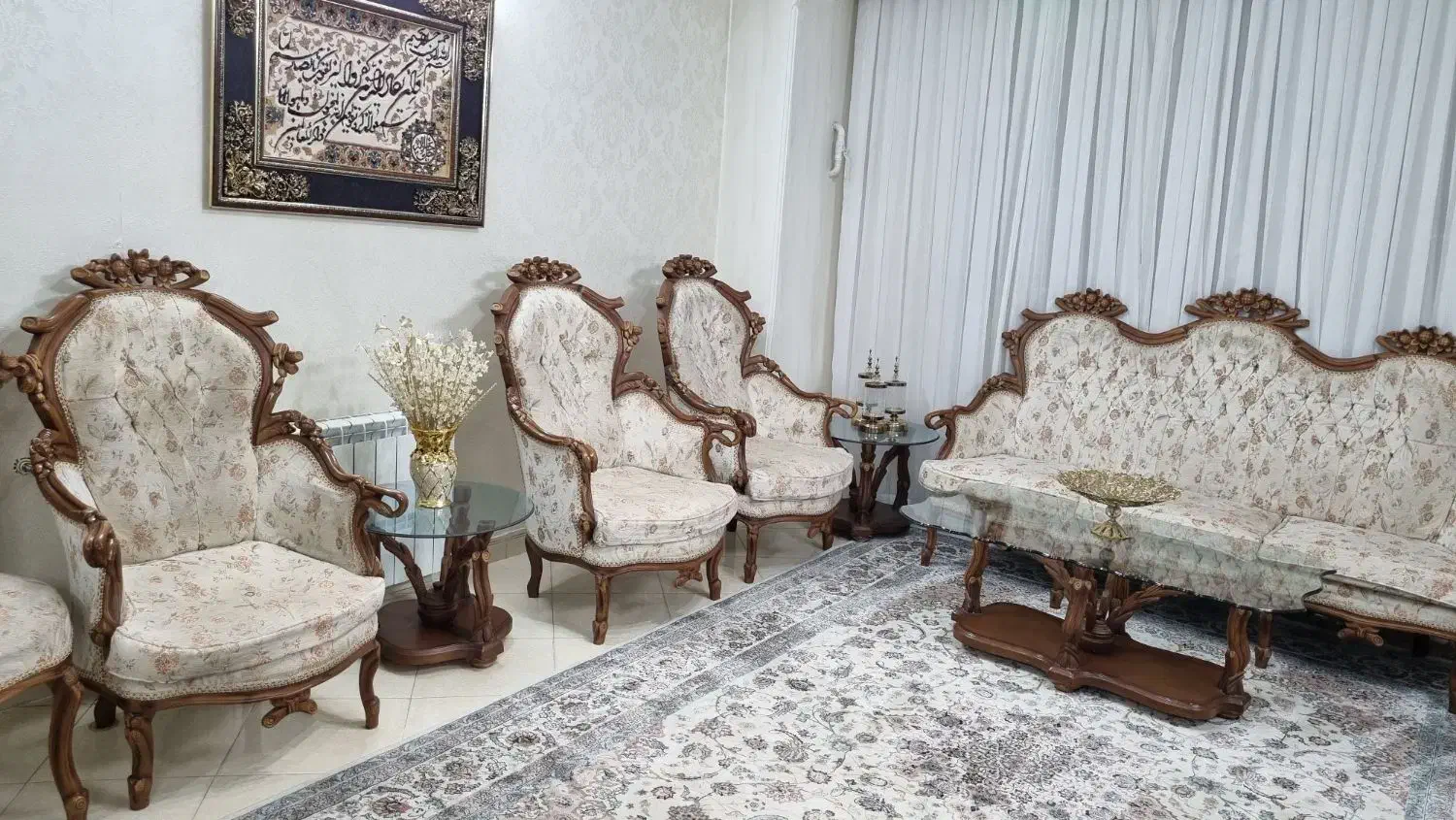 مبل ۹ نفره ب همراه میز ناهار خوری چوب راش|مبلمان خانگی و میز عسلی|اسلامشهر, شهرک مهدیه|دیوار