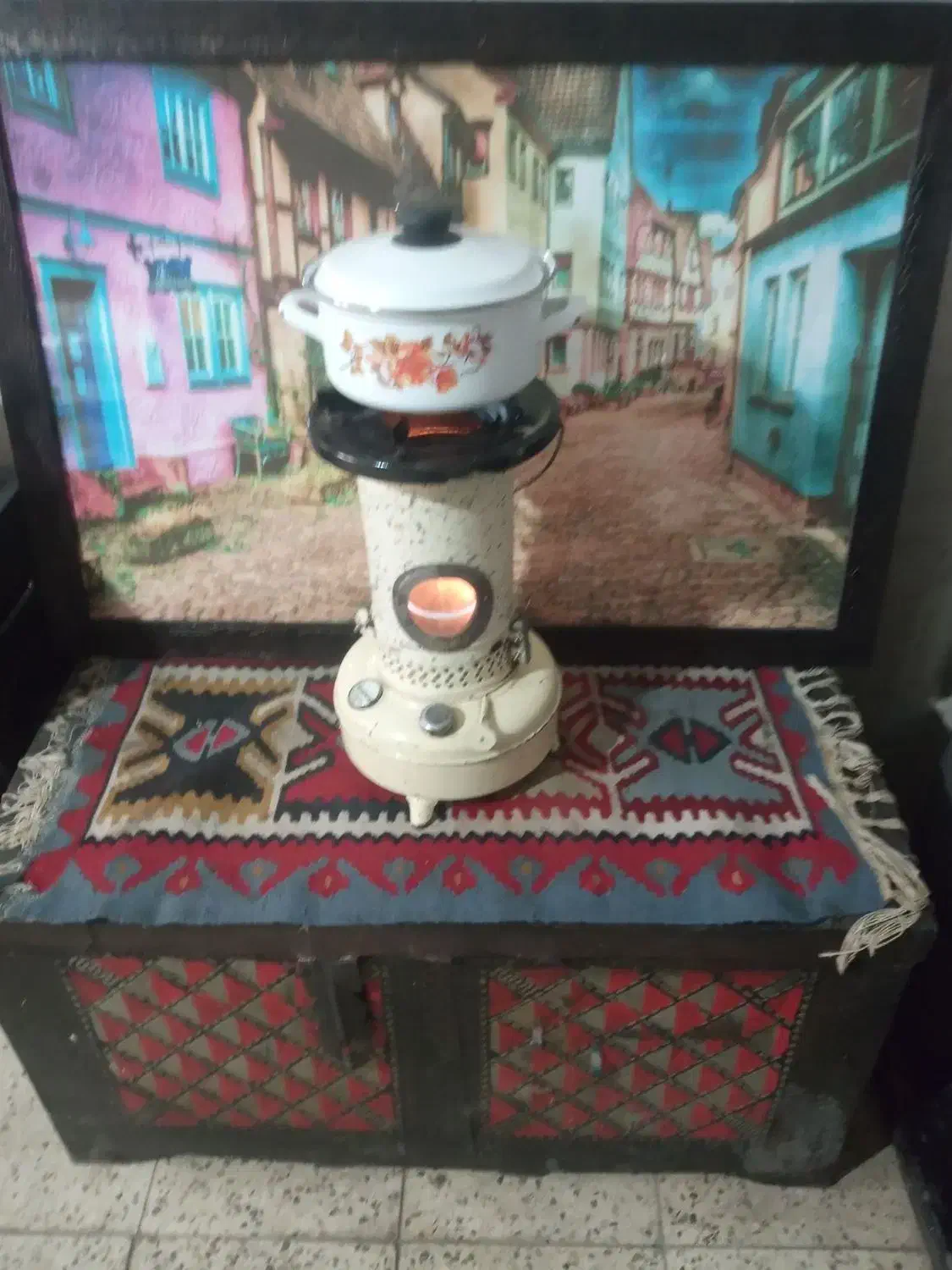 چراغ خوراک پزی والور|کلکسیون اشیاء عتیقه|اقبالیه, |دیوار