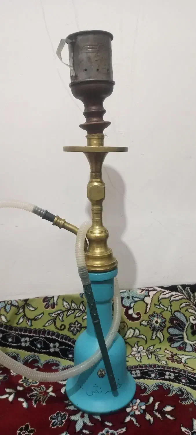 قلیون برنجی|کلکسیون اشیاء عتیقه|کاشمر, |دیوار