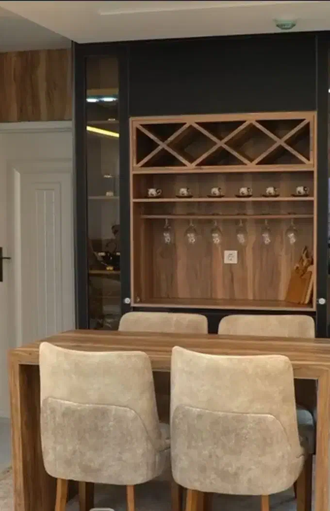 کابینت هایگلاس با کافی بار شیک و دکور با چک صیادی|مصالح و تجهیزات ساختمان|گرگان, |دیوار