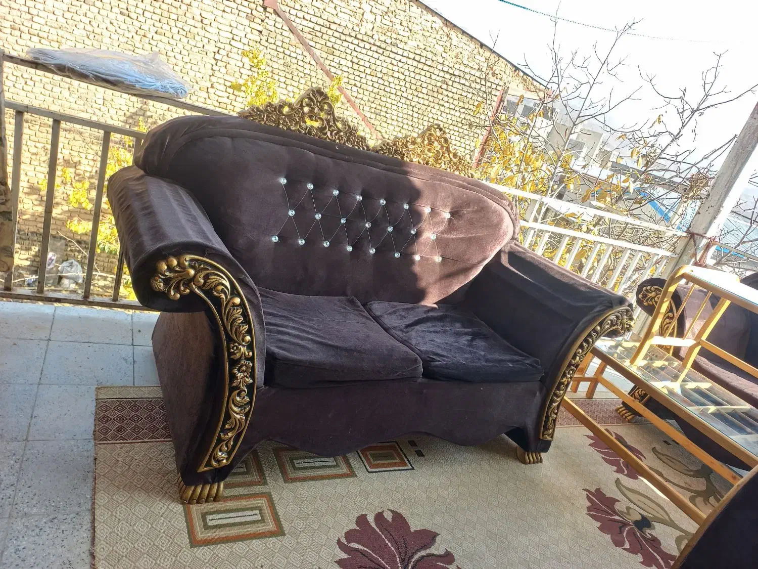 راحتی ۷نفره مناسب باغ وویلا|مبلمان خانگی و میز عسلی|تویسرکان, |دیوار