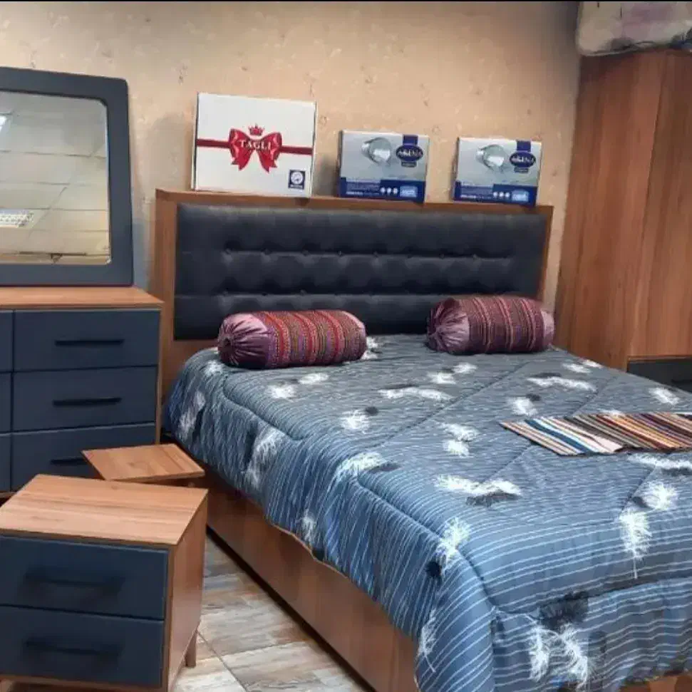 تخت عرض ۱۲۰ یک ونیم نفره مدل ویدایی|تخت و سرویس خواب|الوند, |دیوار