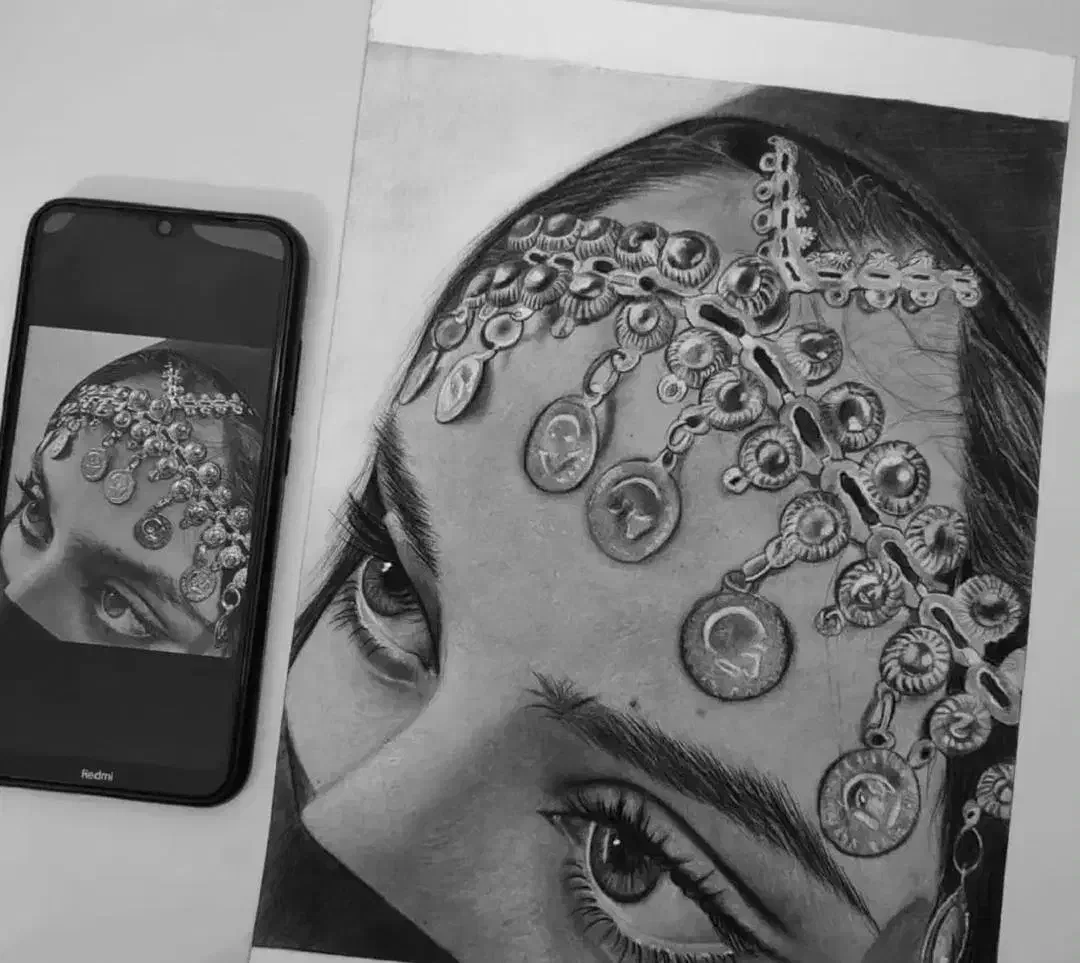 طراحی نقاشی چهره هدیه روز زن/ یلدا|تابلو، نقاشی، عکس|شیراز, شیمی گیاه|دیوار