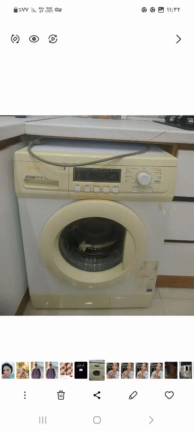 ماشین لباسشویی اسنوا|ماشین لباسشویی و خشککن لباس|فولادشهر, فولادشهر|دیوار