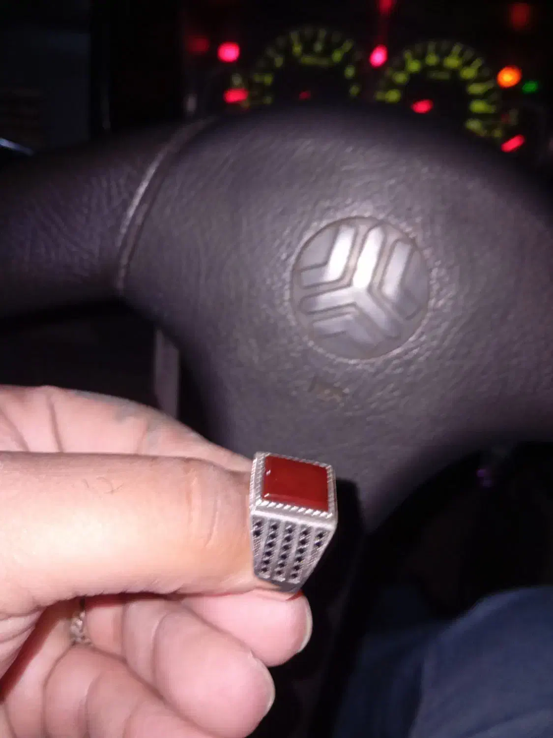 انگشتر نقره سنگ عقیق|جواهرات|خمام, |دیوار