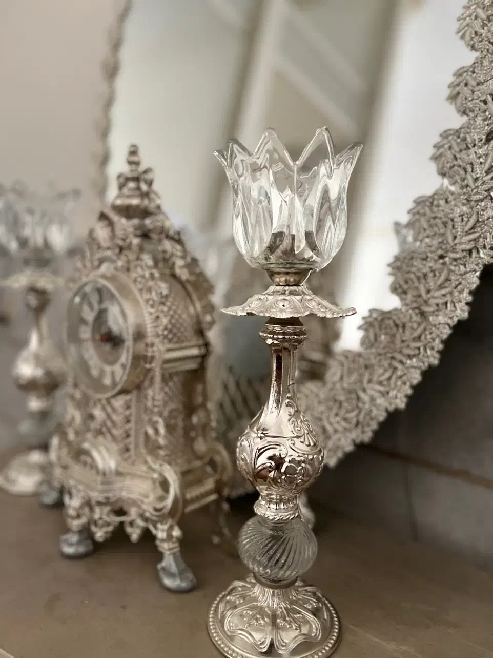 آینه شمعدان|آینه|یزد, |دیوار