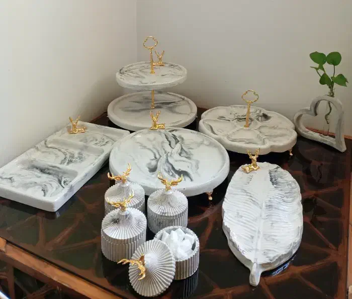 فروش انواع ظروف پذیرایی سنگ مصنوعی|صنایع دستی و سایر لوازم تزئینی|چناران, |دیوار