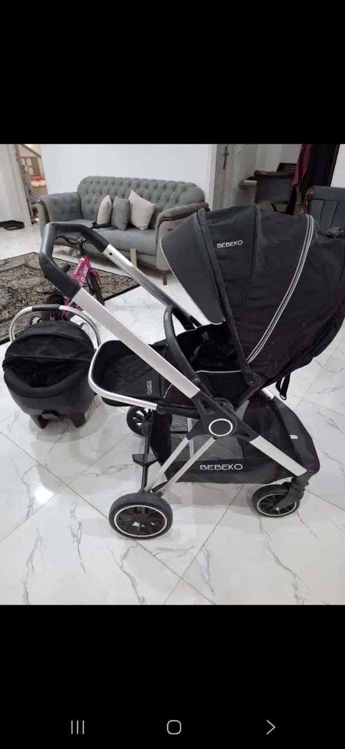 ست کالسکه و کریر و ساک برند ببکو|کالسکه و لوازم جانبی|شهریار, ابراهیمآباد|دیوار