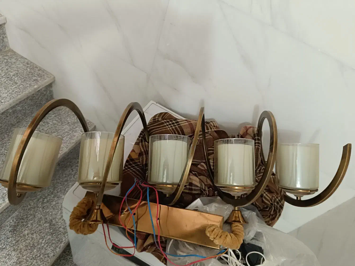 لوستر پذیرایی و آشپزخانه|لوستر و چراغ آویز|همدان, |دیوار