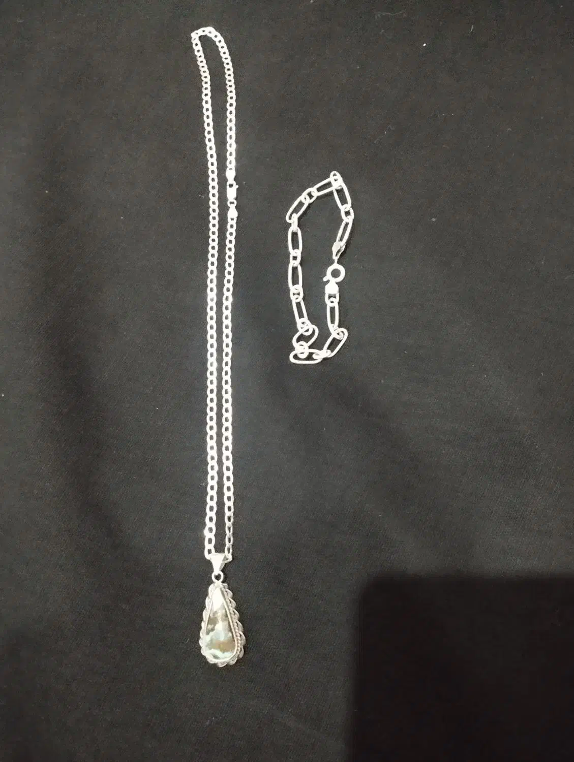 زنجیر و دستبده نقره ایتالیایی|جواهرات|خوانسار, |دیوار