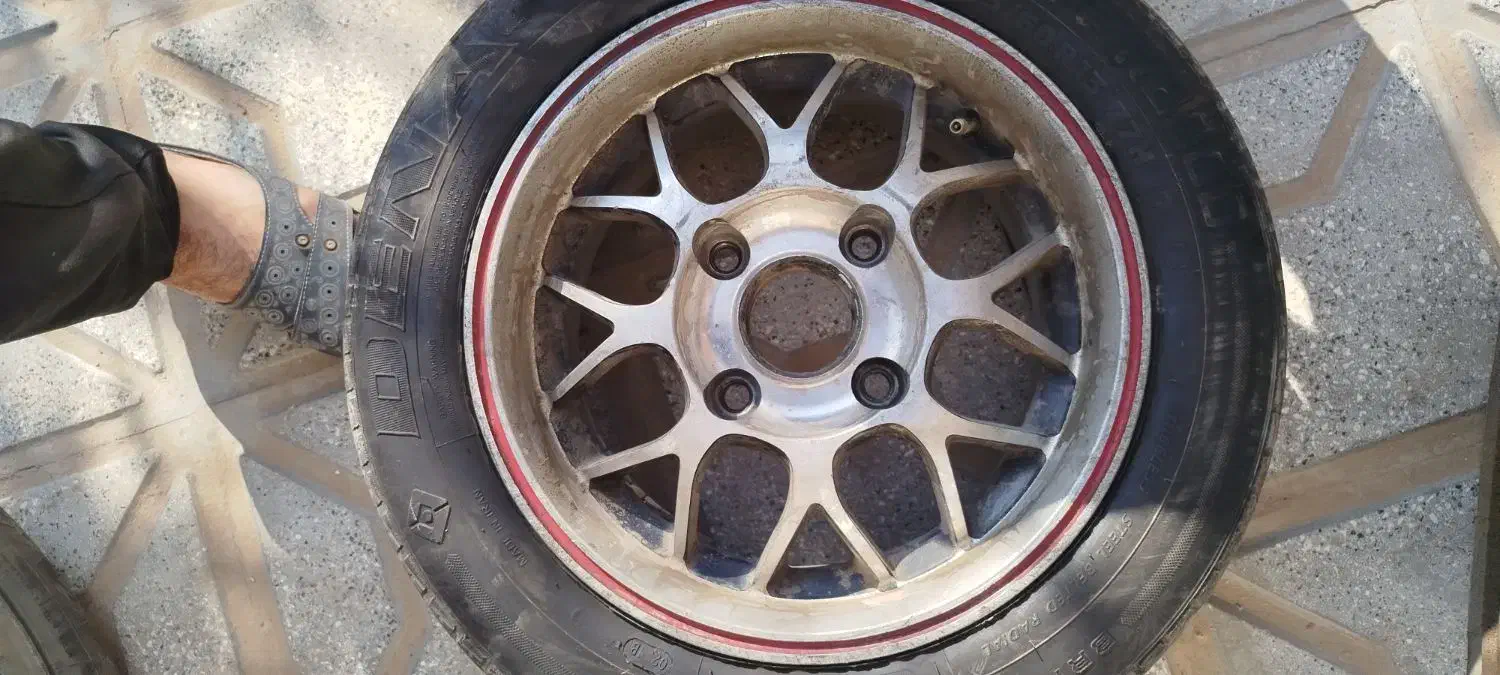 رینگ اسپرت پراید با لاستیک|قطعات یدکی و لوازم جانبی|خواف, |دیوار