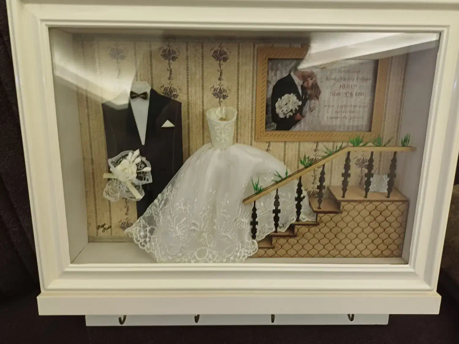 جاکلیدی سالم و نو طرح عروس داماد|صنایع دستی و سایر لوازم تزئینی|هشتگرد, هشتگرد قدیم|دیوار