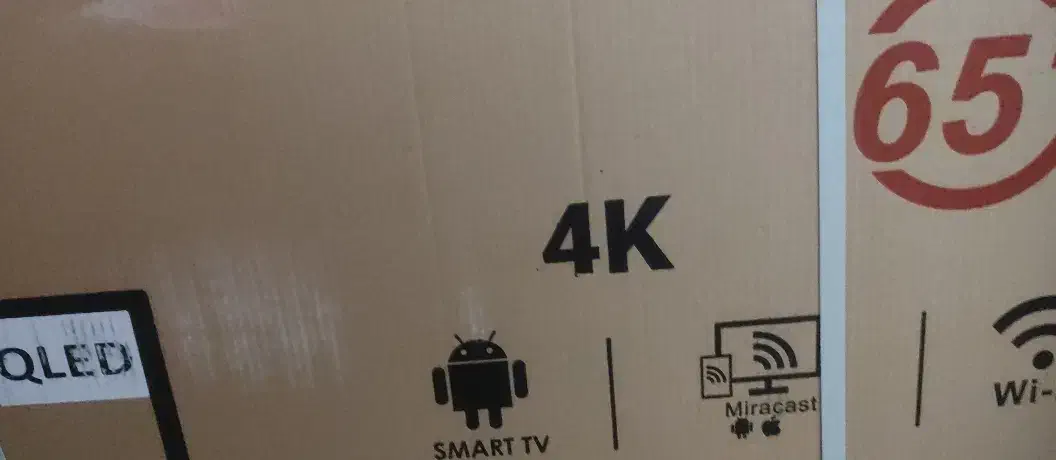 تلویزیون۶۵اینچ 4Kناسیونال قابل معاوضه باگوشی آیفون|تلویزیون و پروژکتور|دهدشت, |دیوار