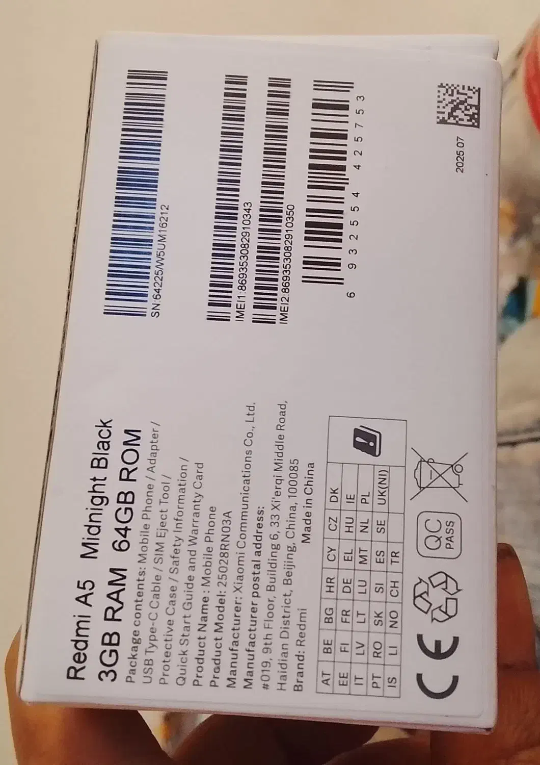 گوشی ردمی A5|موبایل|فردوسیه, |دیوار