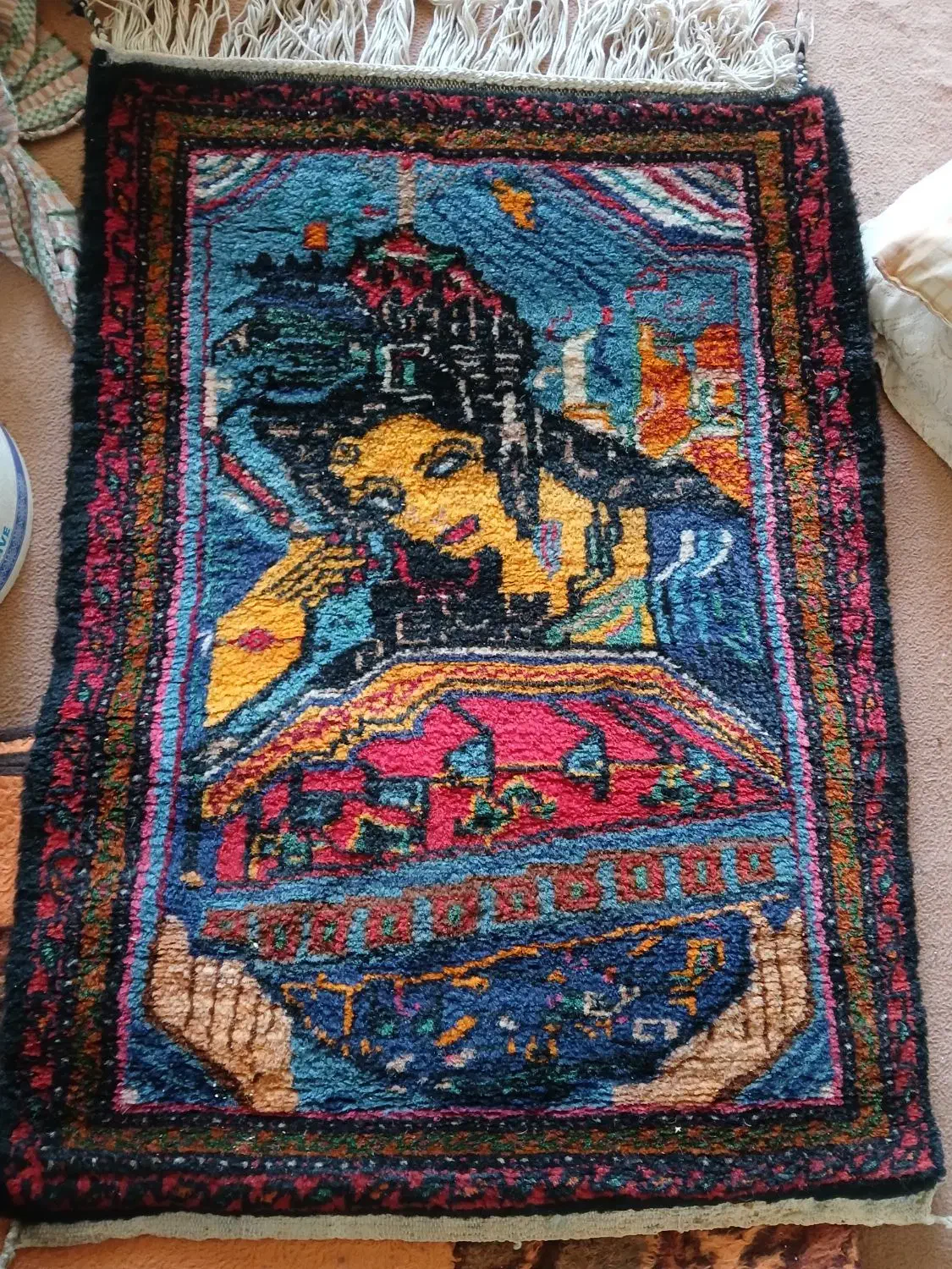 تابلوفرش قدیمی|تابلو فرش|قلقل رود, |دیوار