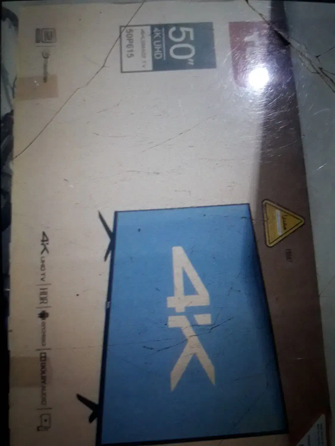 ال ای دی ۵۰ تی سی ال پنل شکسته فور کی|تلویزیون و پروژکتور|بروجرد, |دیوار