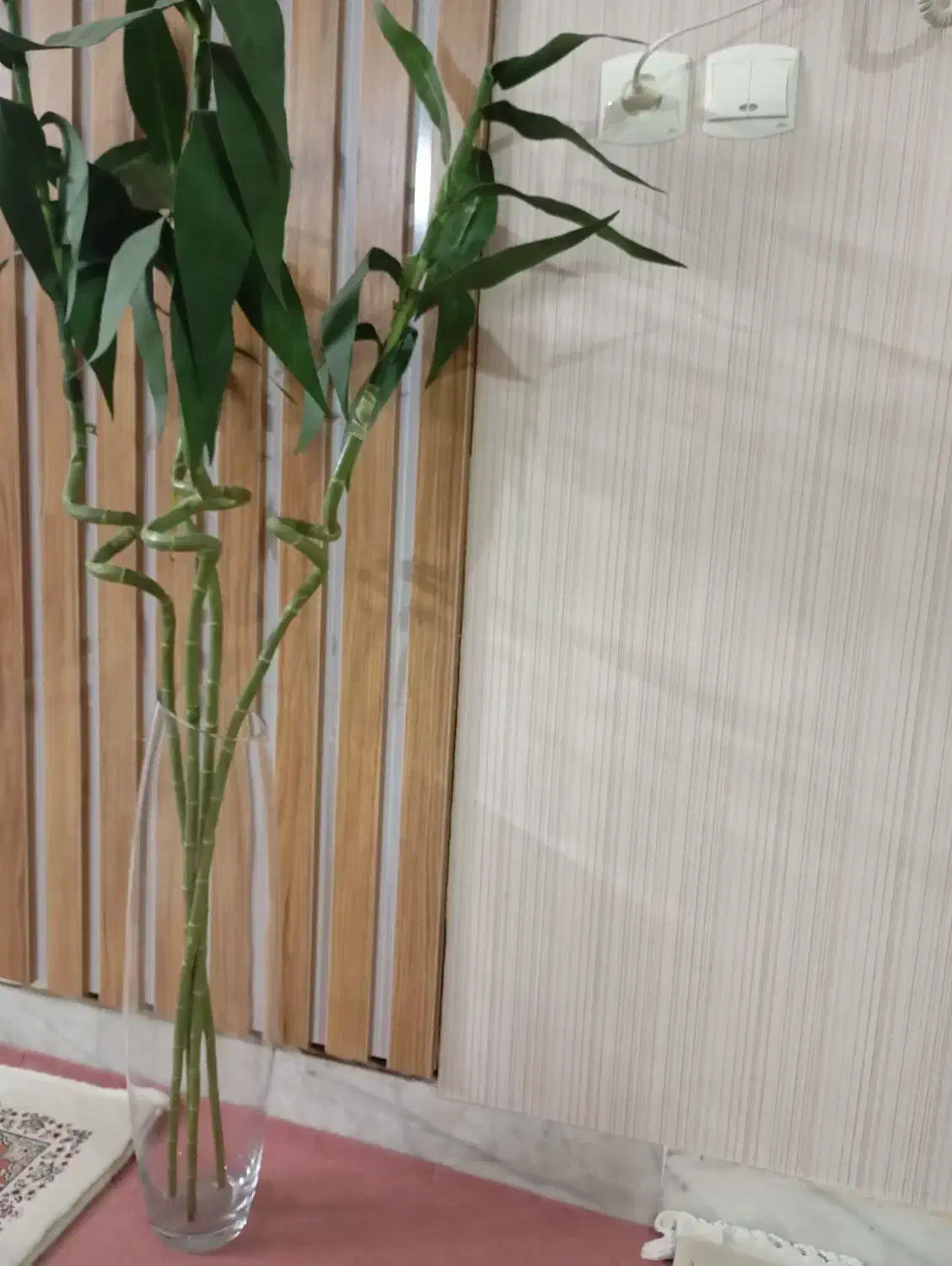 گل بامبو و گلدان|گل مصنوعی|خوانسار, |دیوار