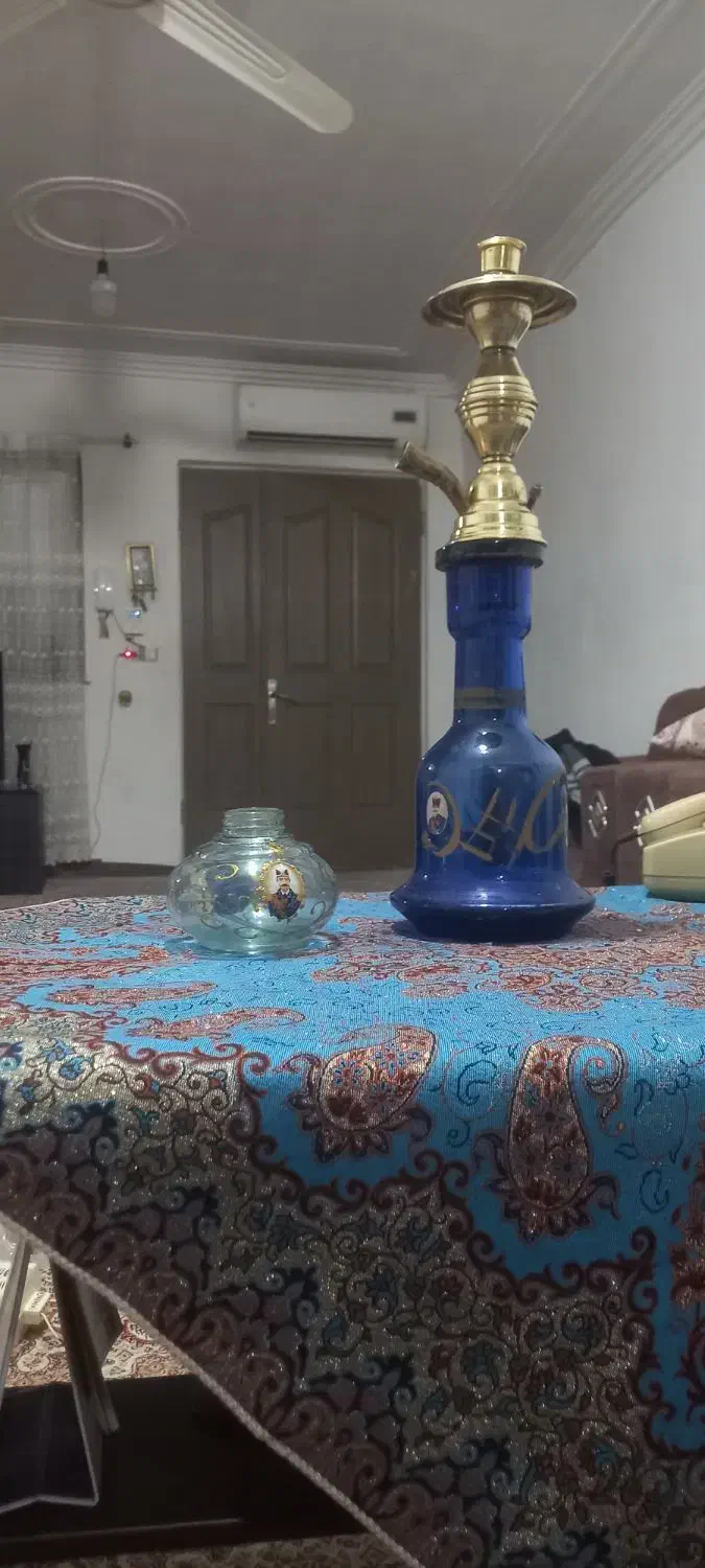 قلیان برنجی|کلکسیون اشیاء عتیقه|رشت, حومه رشت|دیوار